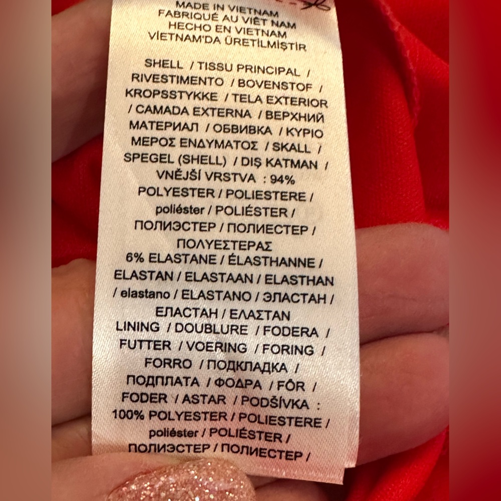 Not for sale. Ralph Lauren Red Off-Shoulder Dress - Picture 13 of 15